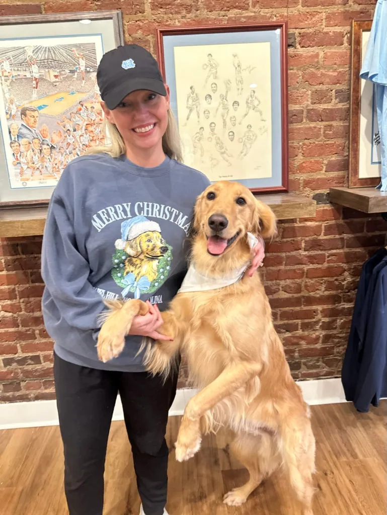 Chapel Hill Dog Christmas Comfort Colors Crewneck Sweatshirt