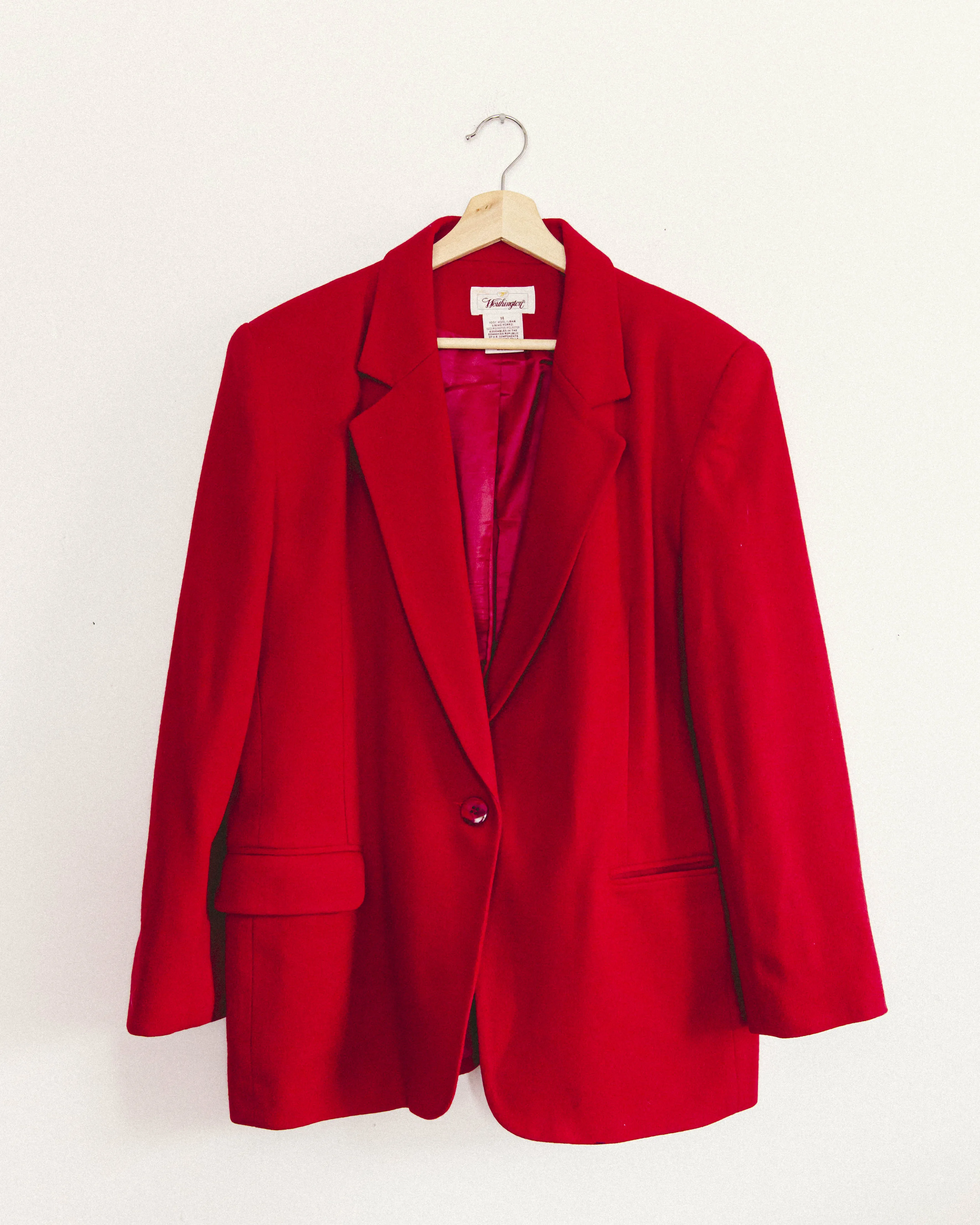 Cherry Wool Blazer