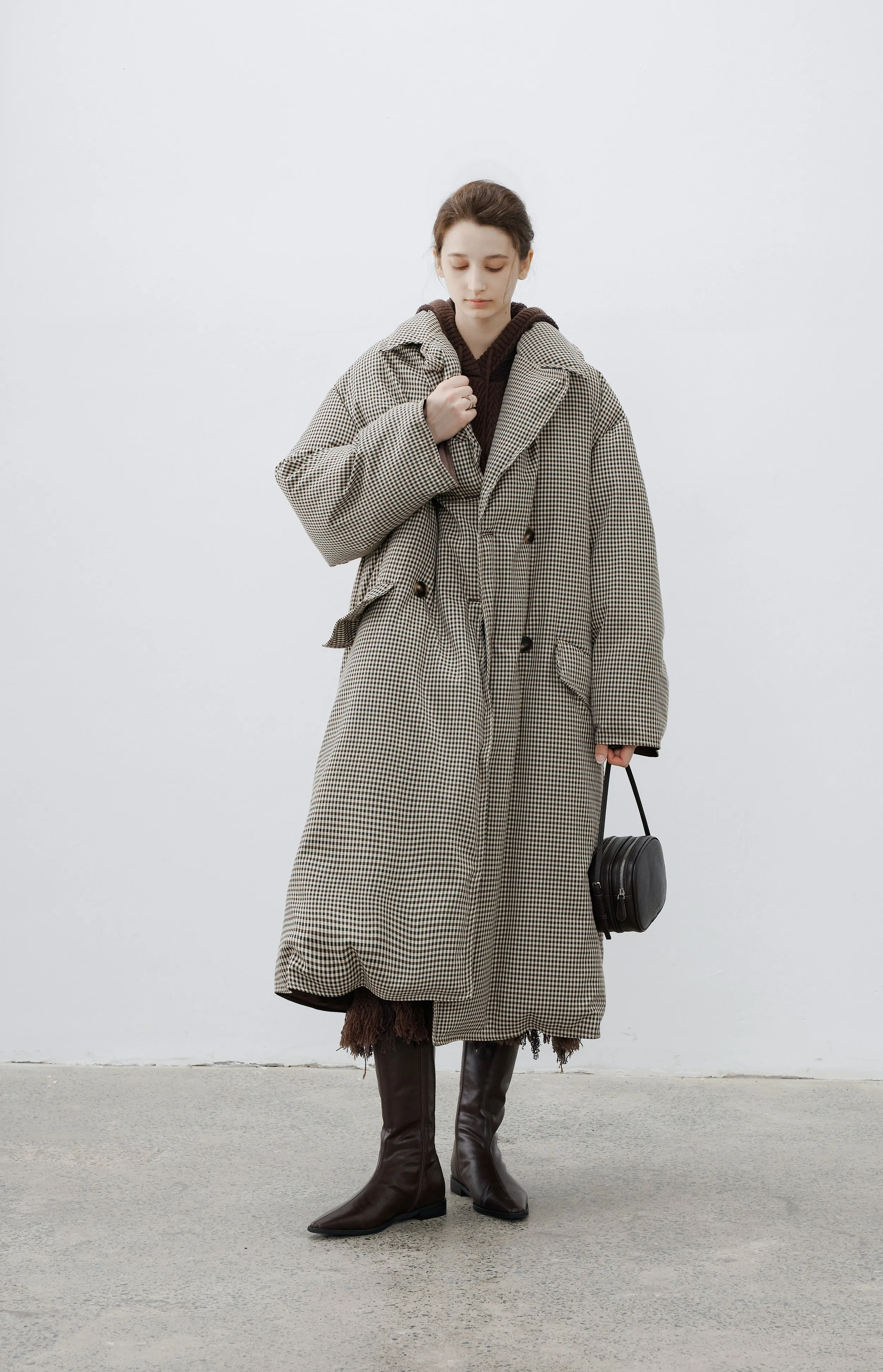 CLASSIC PLAID DOWN COAT / クラシカルチェックダウンコート