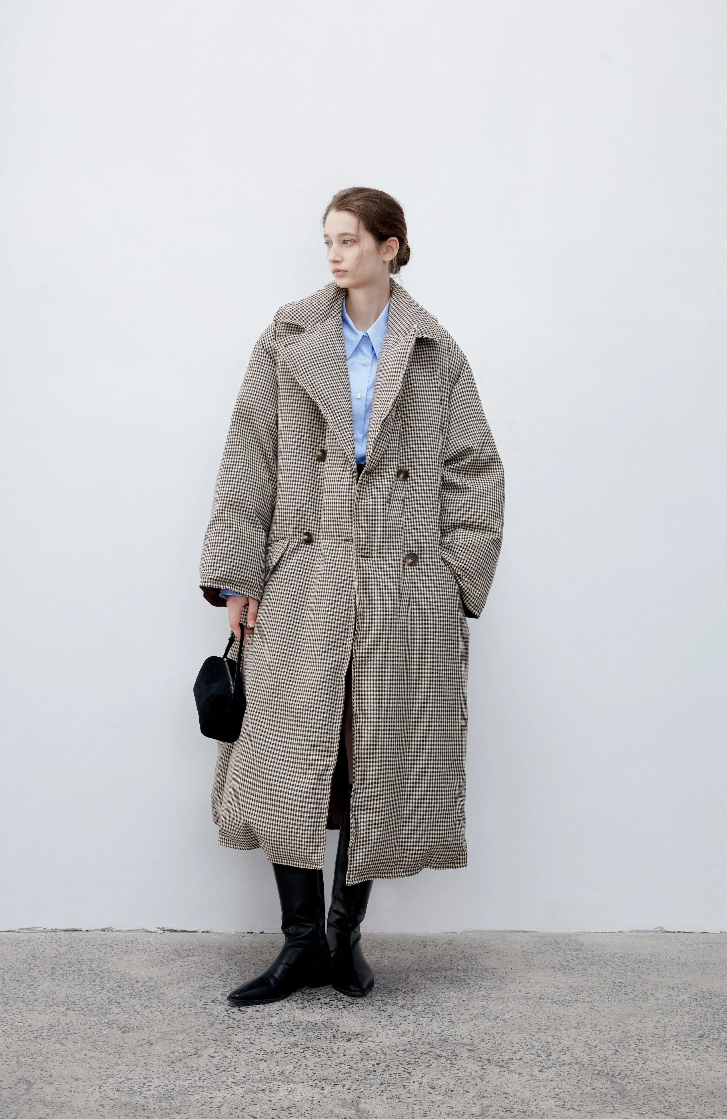 CLASSIC PLAID DOWN COAT / クラシカルチェックダウンコート