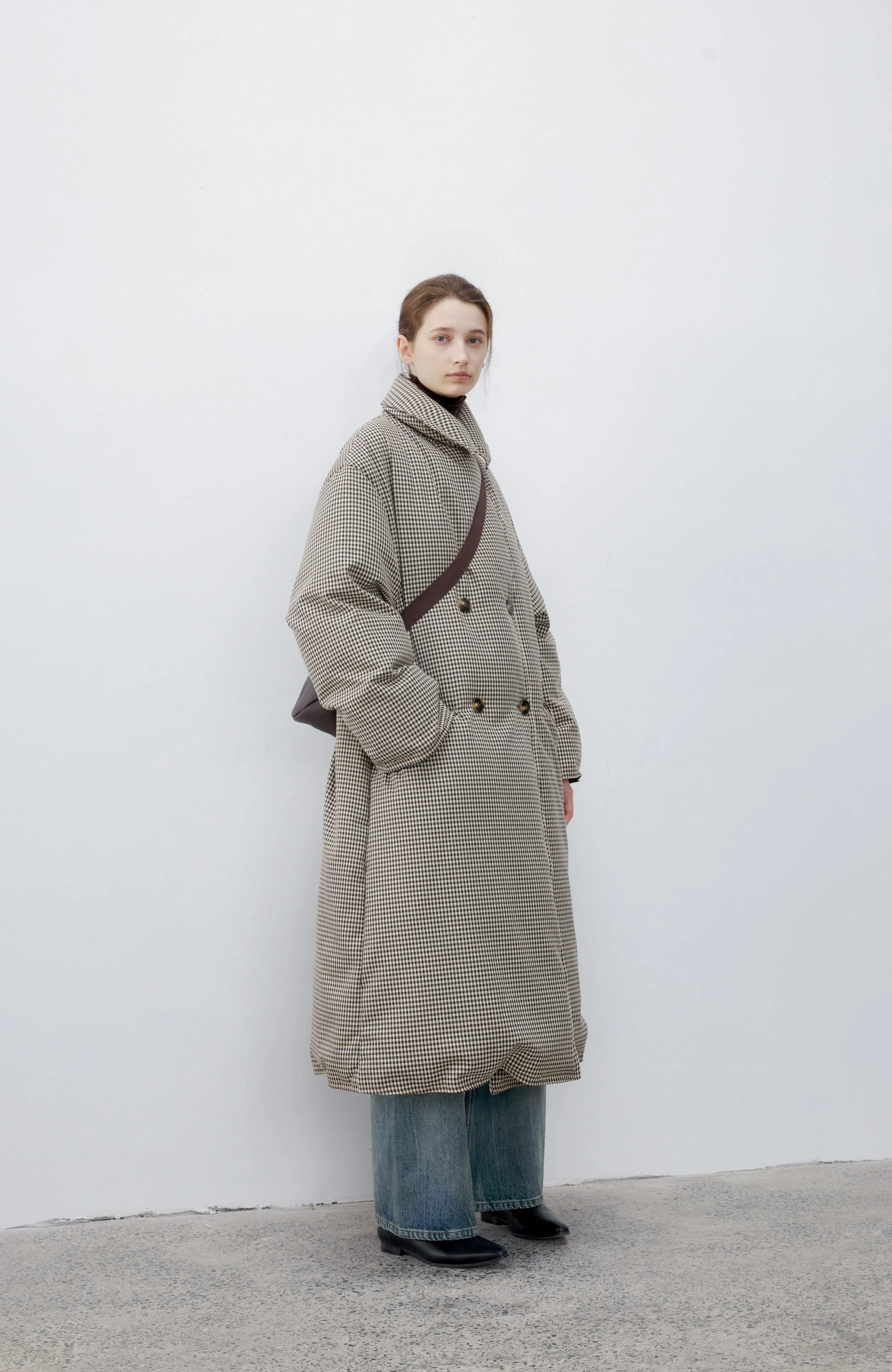 CLASSIC PLAID DOWN COAT / クラシカルチェックダウンコート