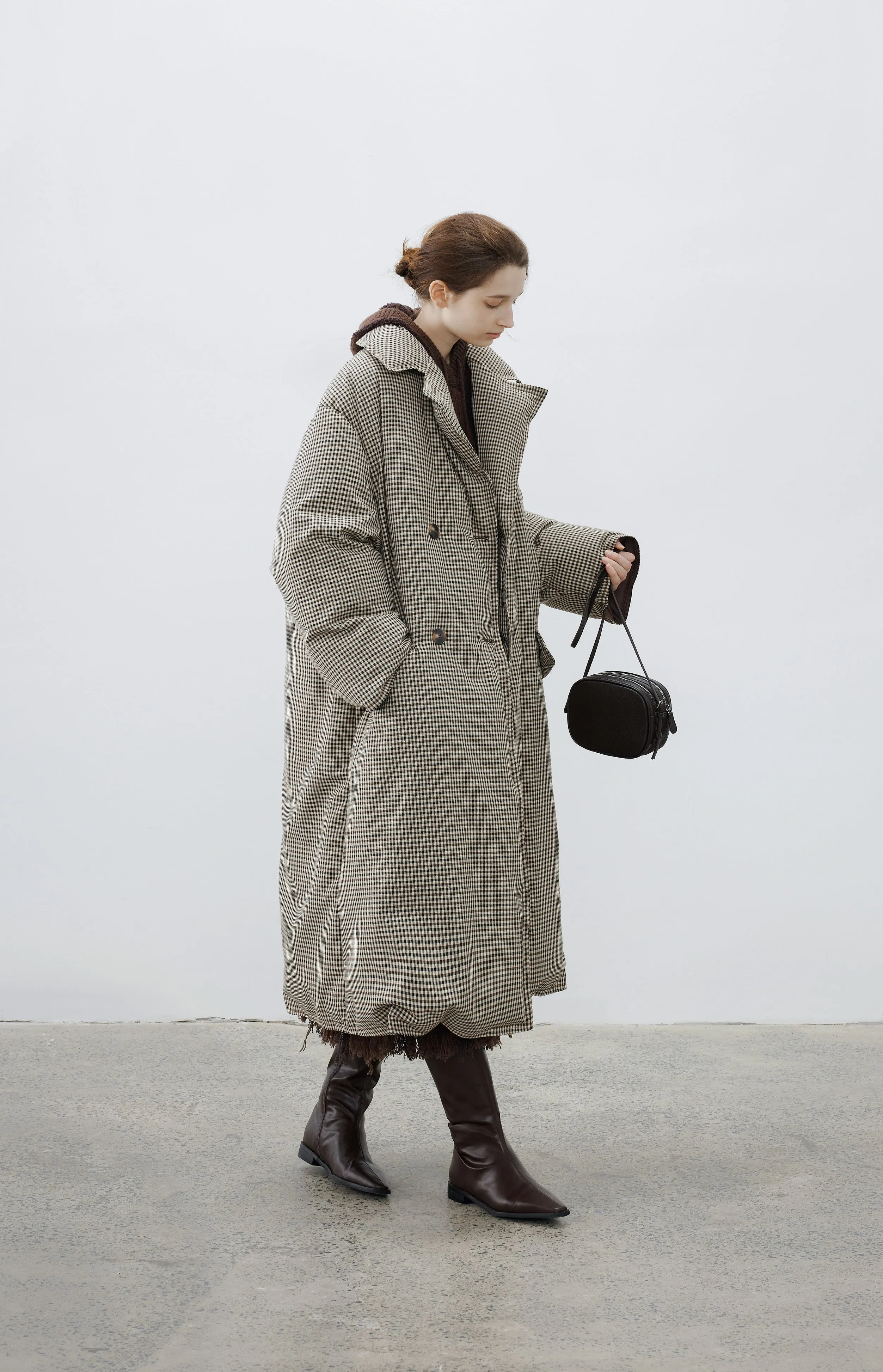 CLASSIC PLAID DOWN COAT / クラシカルチェックダウンコート