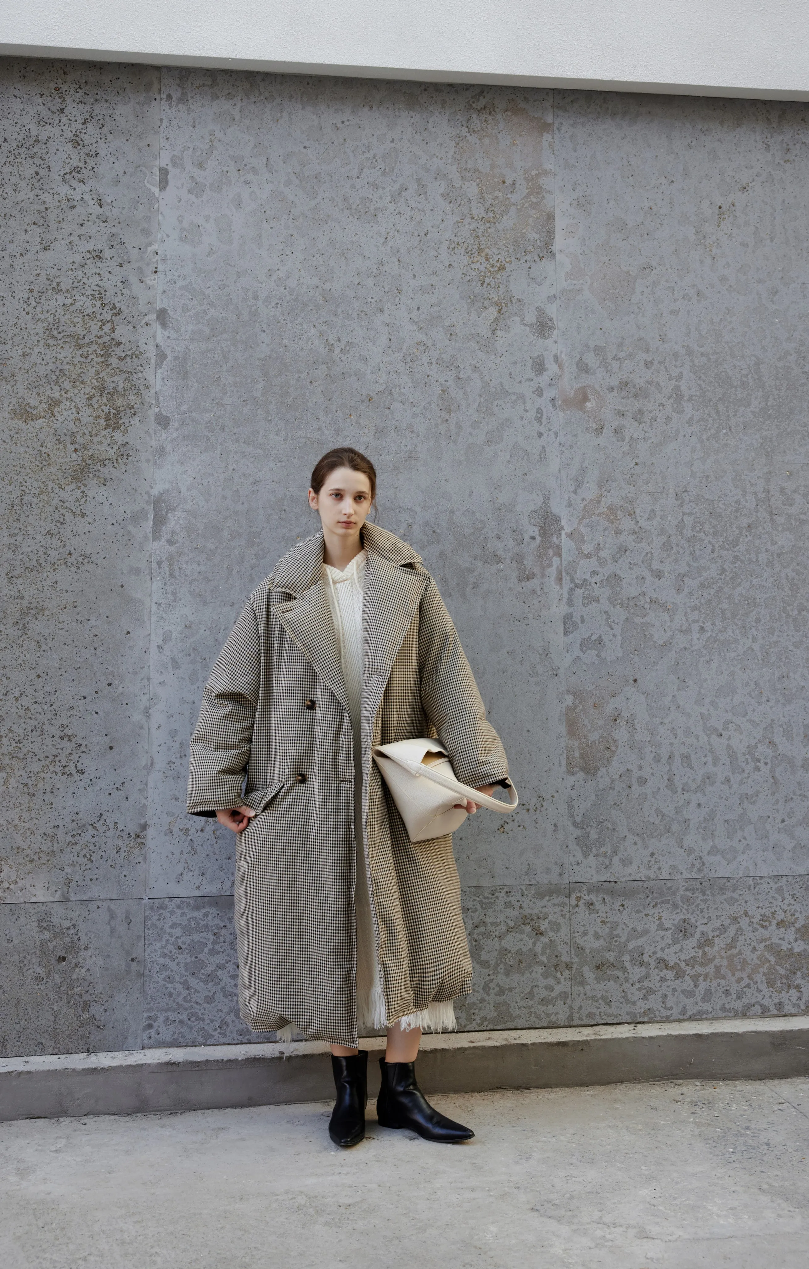 CLASSIC PLAID DOWN COAT / クラシカルチェックダウンコート