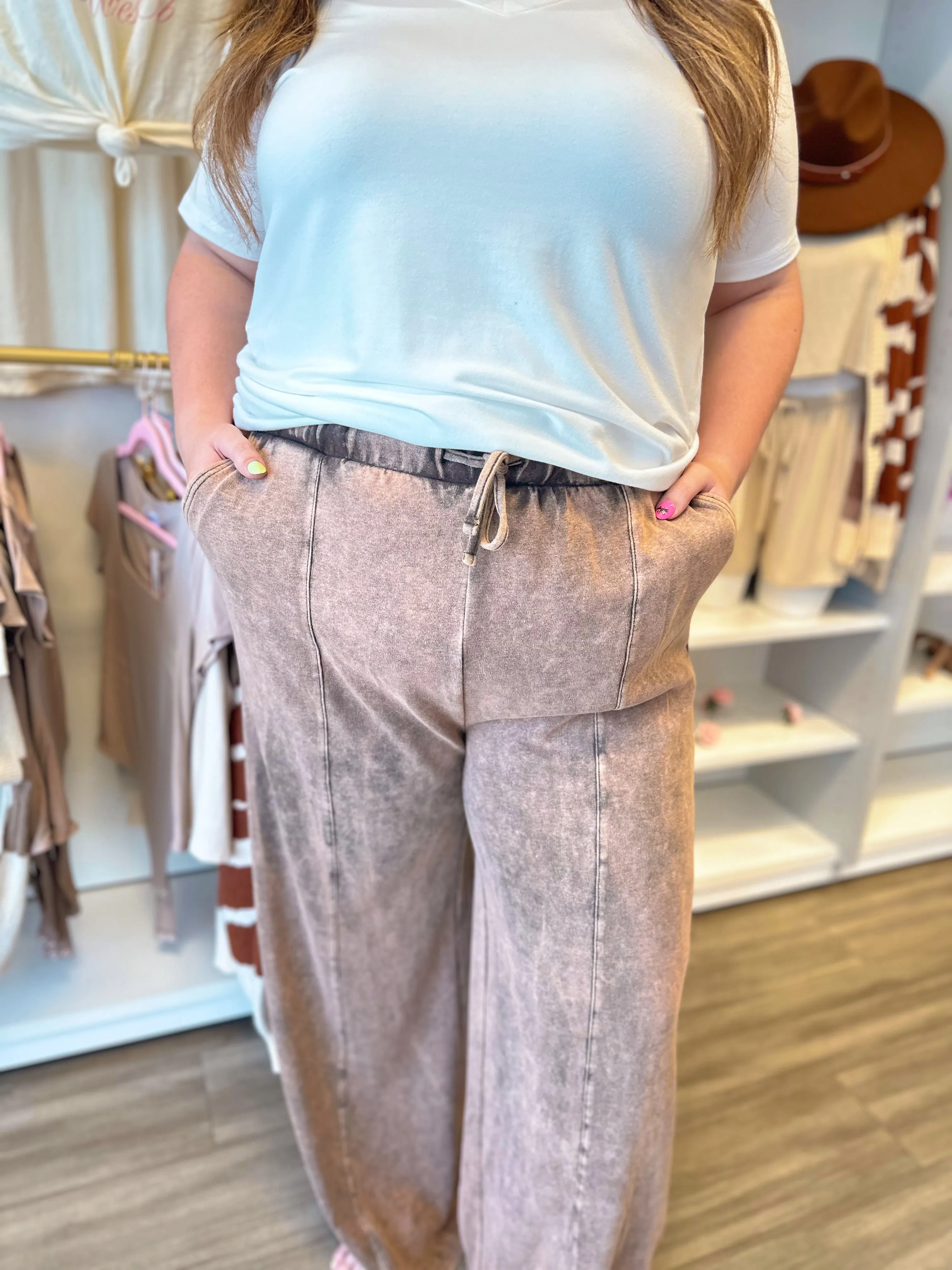Cool Girl Acid Wash Wide Leg Pants