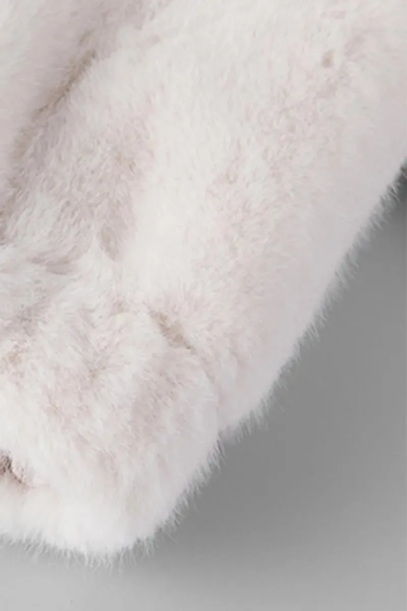 Cropped Faux Fur Bomber Jacket