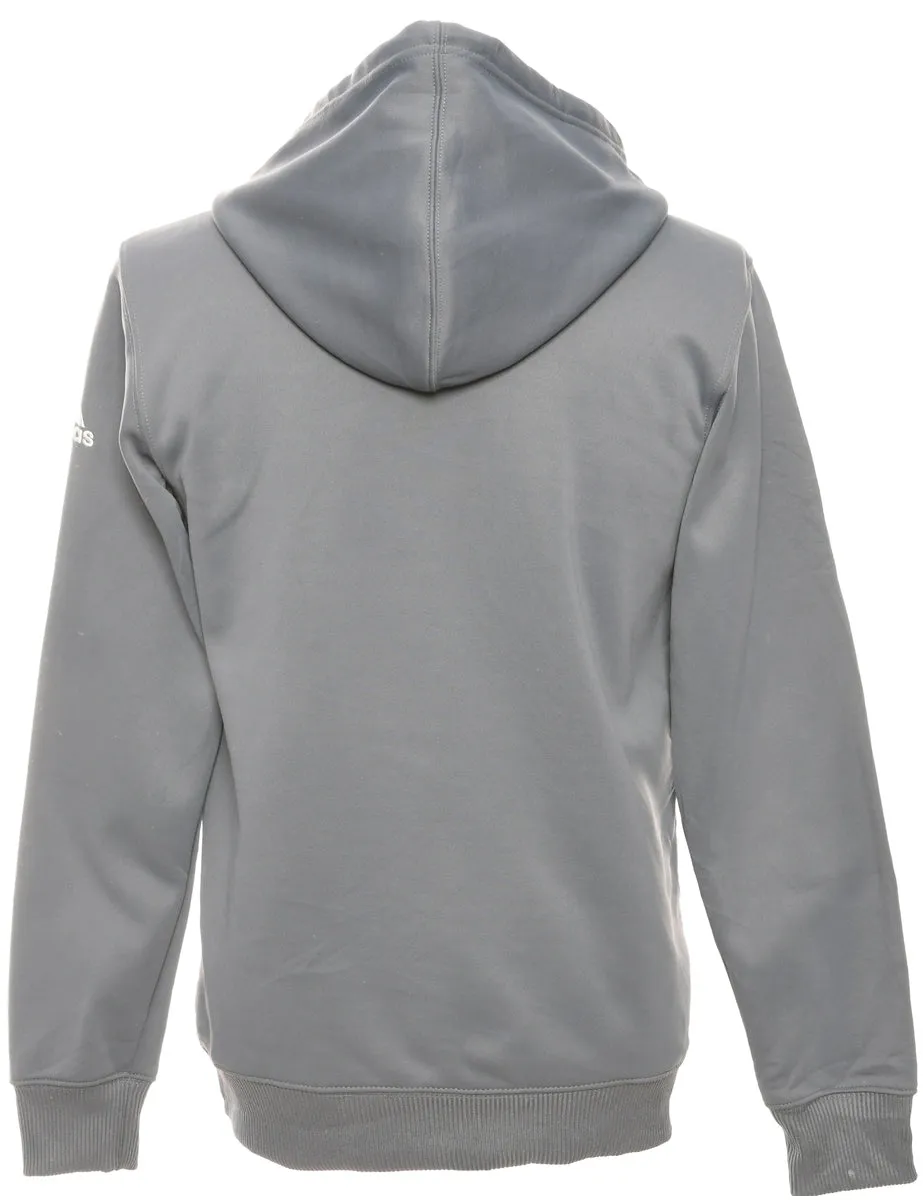 Dark Grey Adidas Printed Sweatshirt - L