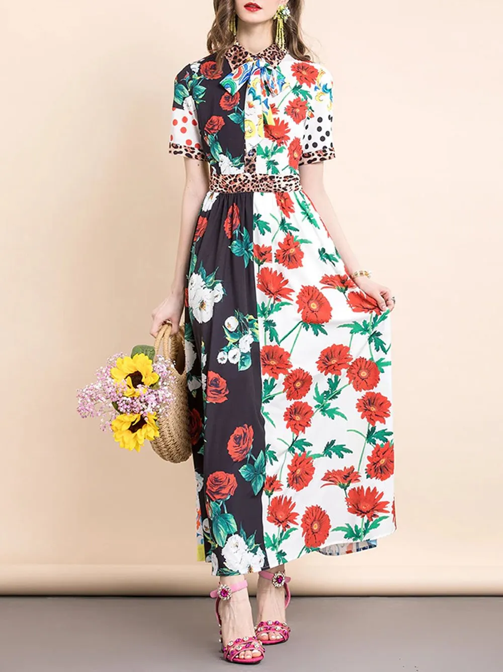 DELLE Printed Maxi Dress