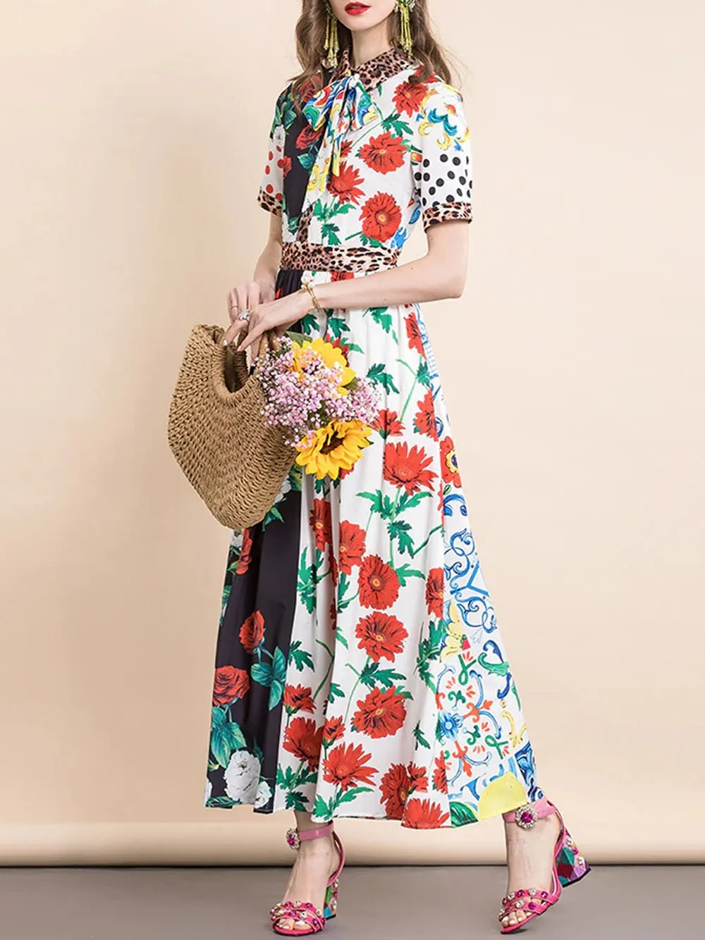 DELLE Printed Maxi Dress