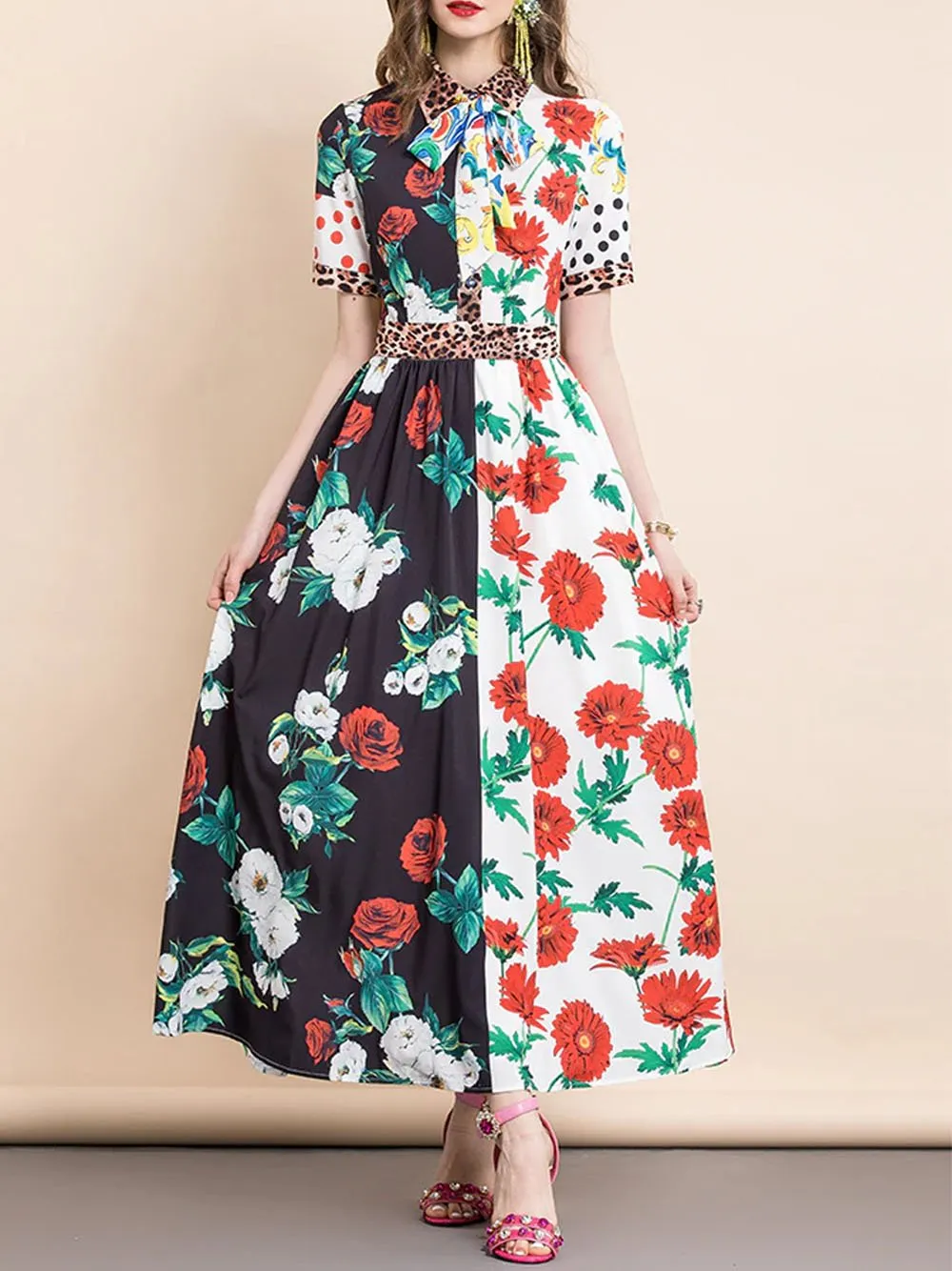 DELLE Printed Maxi Dress
