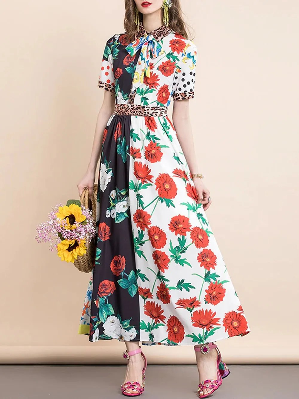 DELLE Printed Maxi Dress