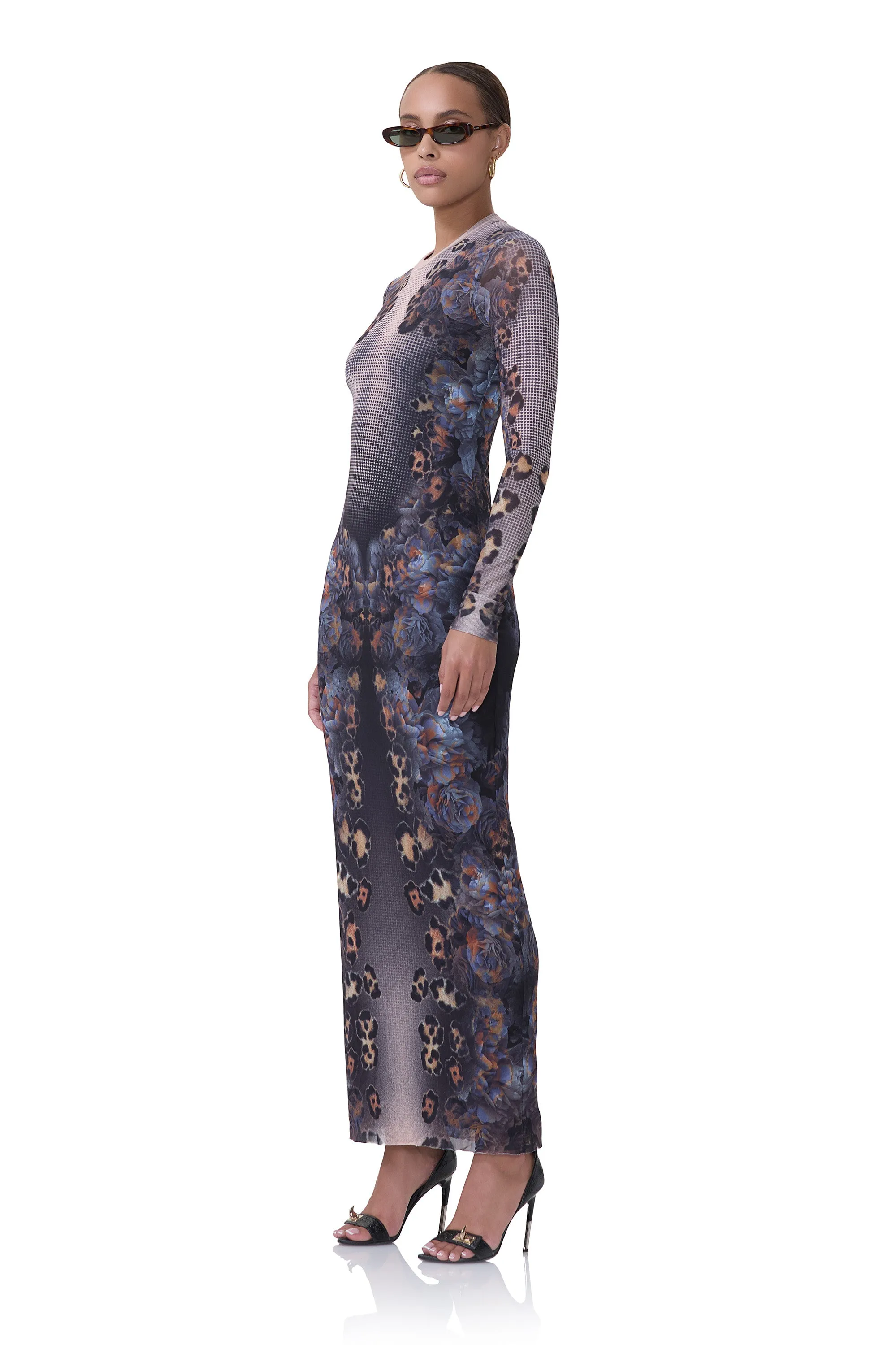 Didi Dress - Nude Leopard
