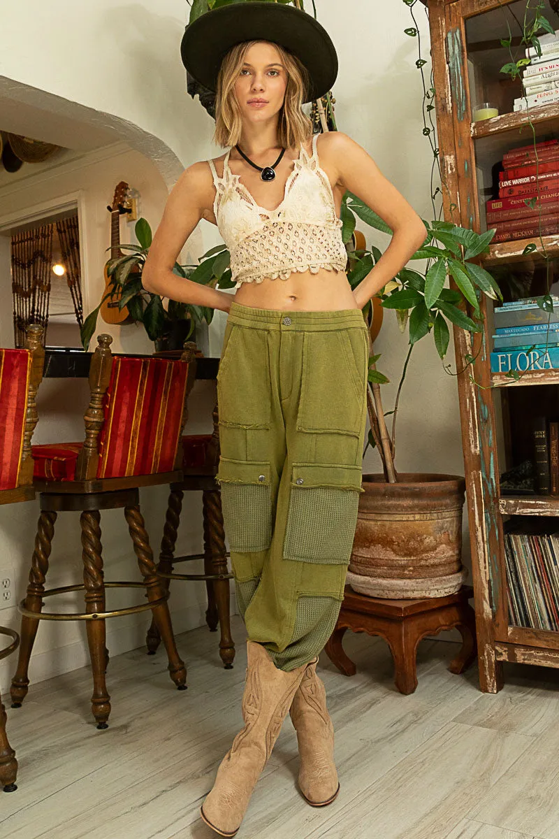 Easy On Me French Terry   Thermal Cargo Pants