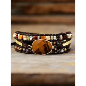 Elegant Geometrical Shape Triple-Layer Bracelet for Luxury Fashion for Women
