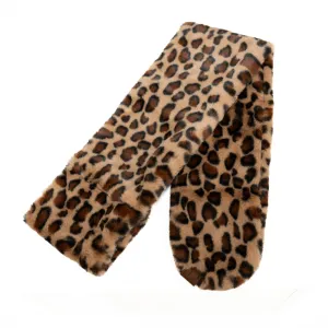 Faux Fur Leopard Scarf