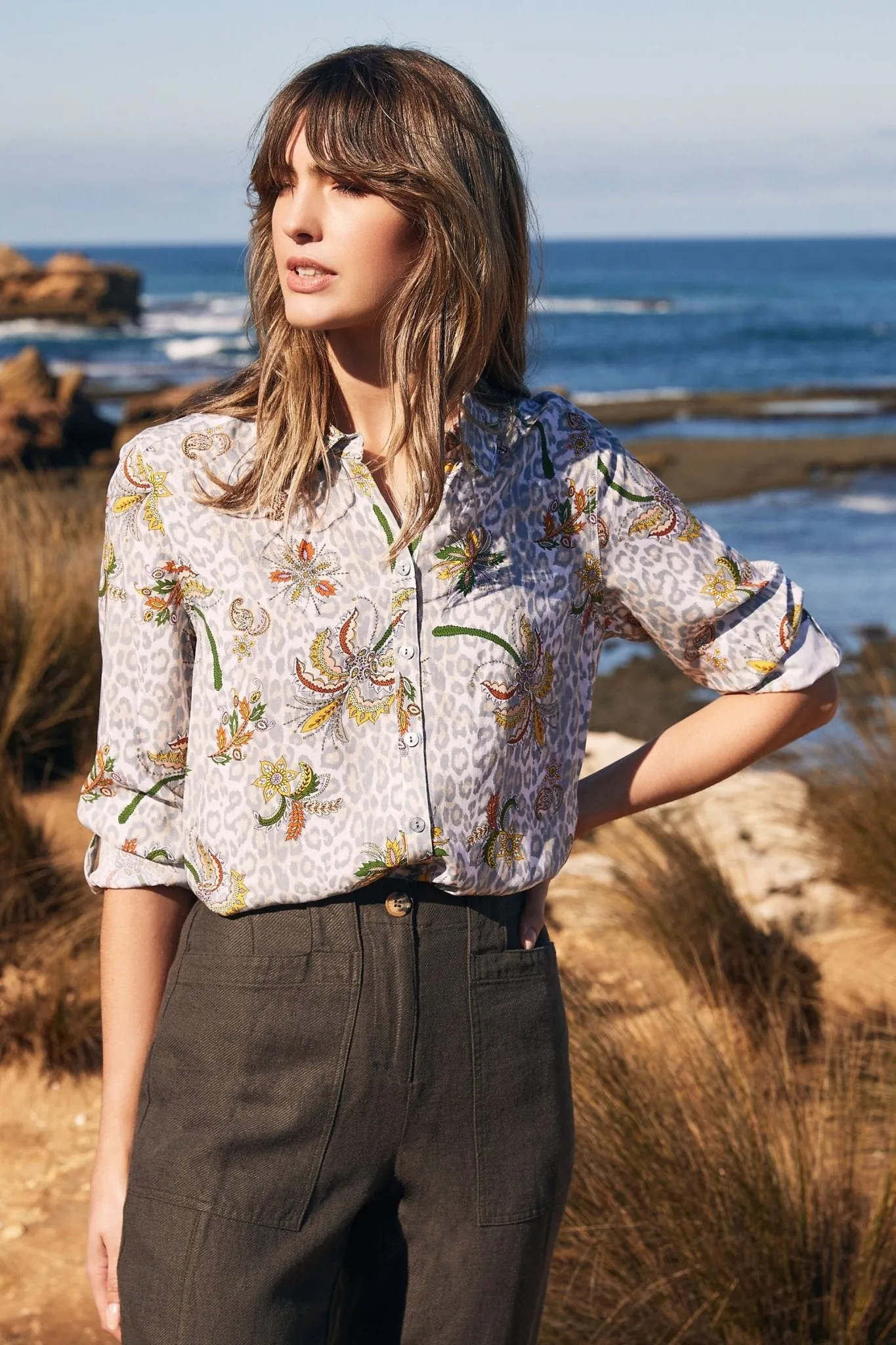 FLOWER LEOPARD SHIRT - YT24S4022