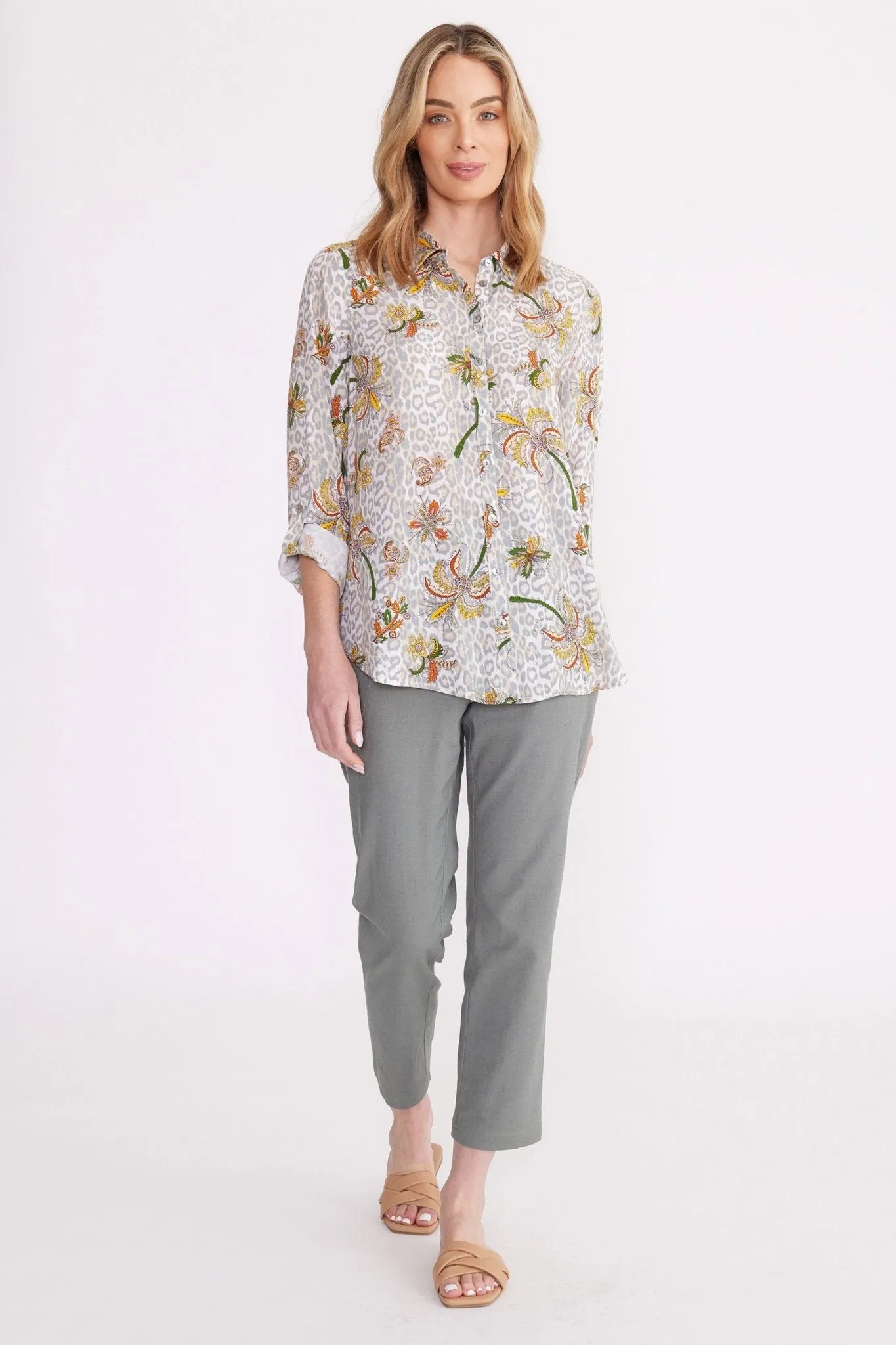 FLOWER LEOPARD SHIRT - YT24S4022