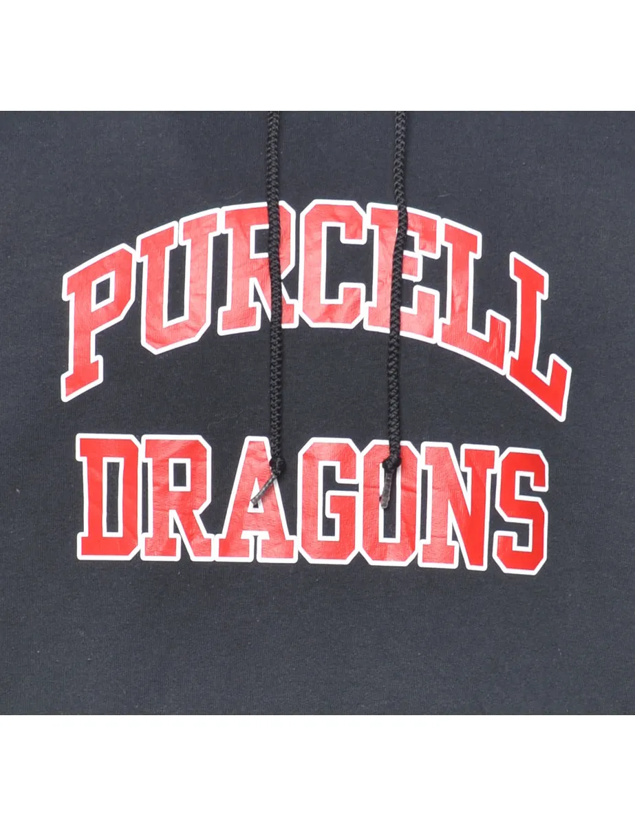 Football Purcell Dragons Printed Hoodie - L