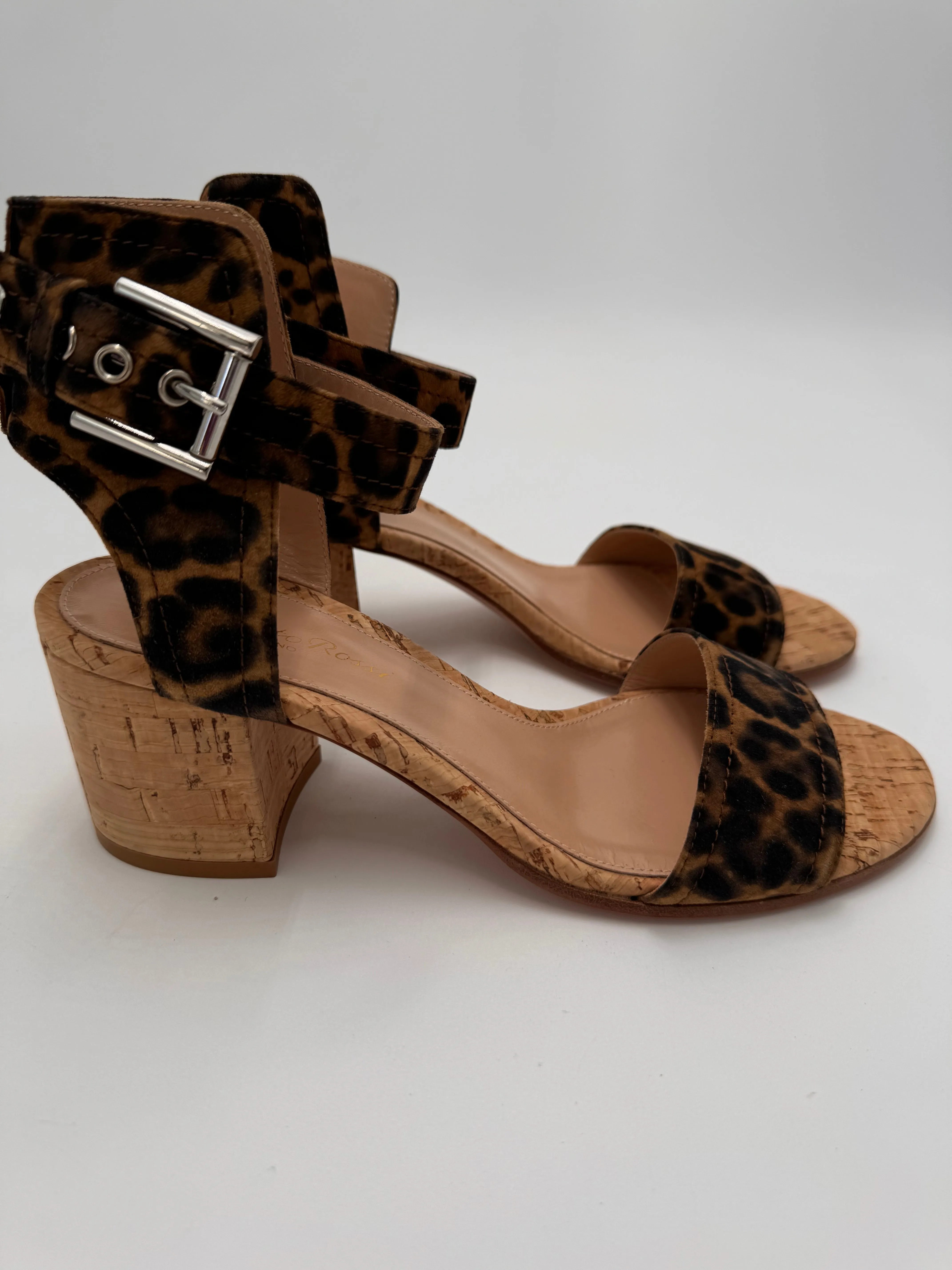GIANVITO ROSSI Exclusive Cork Sandal size 37 (US 7)