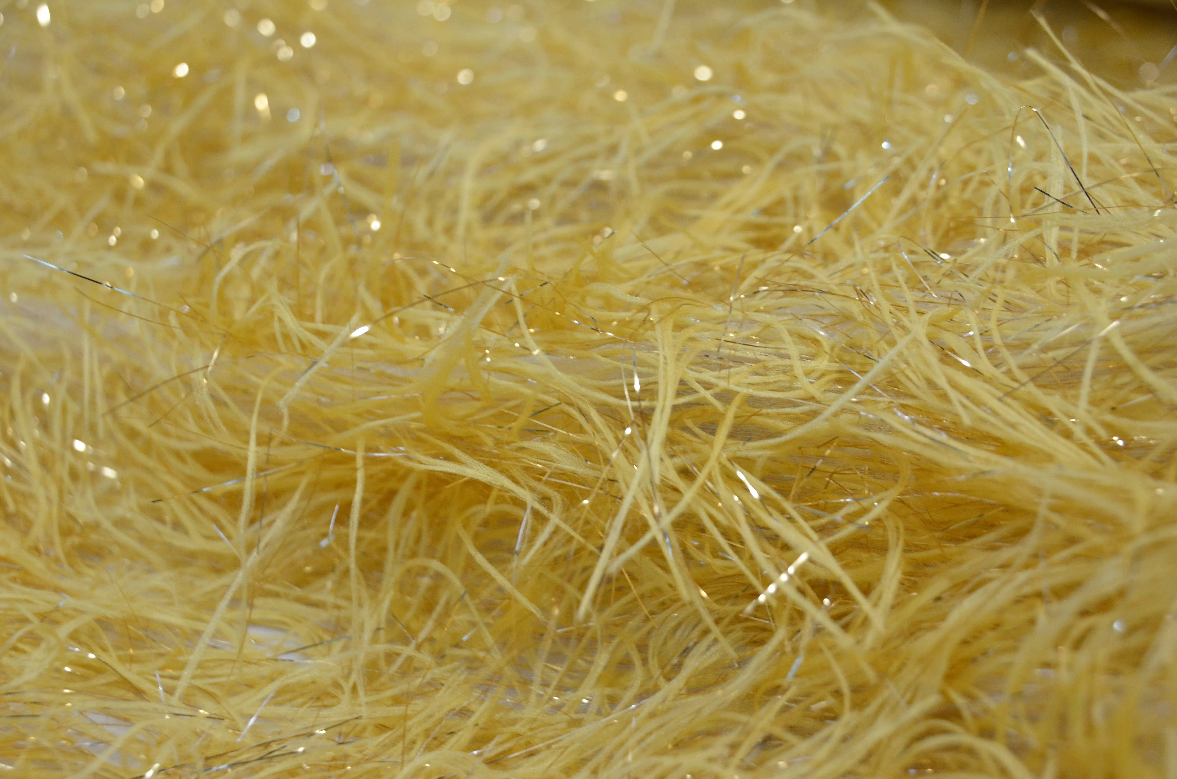 Gold Shaggy Brocade | Gold Metallic Eyelash Fabric | Gold Uragiri Lame | Non Stretch Lurex for Costume, Cosplay Top Dress, Apparel Fabric
