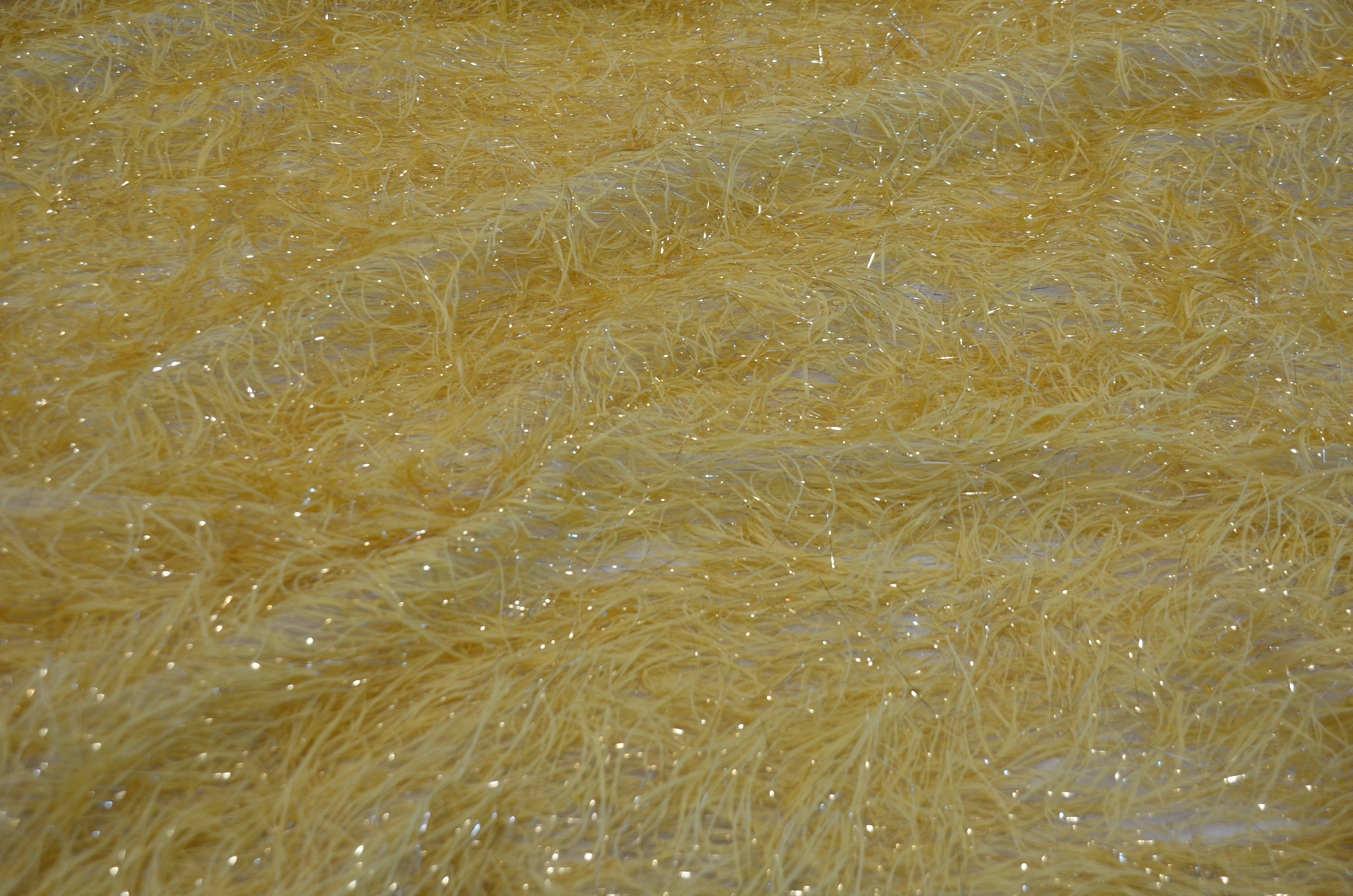 Gold Shaggy Brocade | Gold Metallic Eyelash Fabric | Gold Uragiri Lame | Non Stretch Lurex for Costume, Cosplay Top Dress, Apparel Fabric