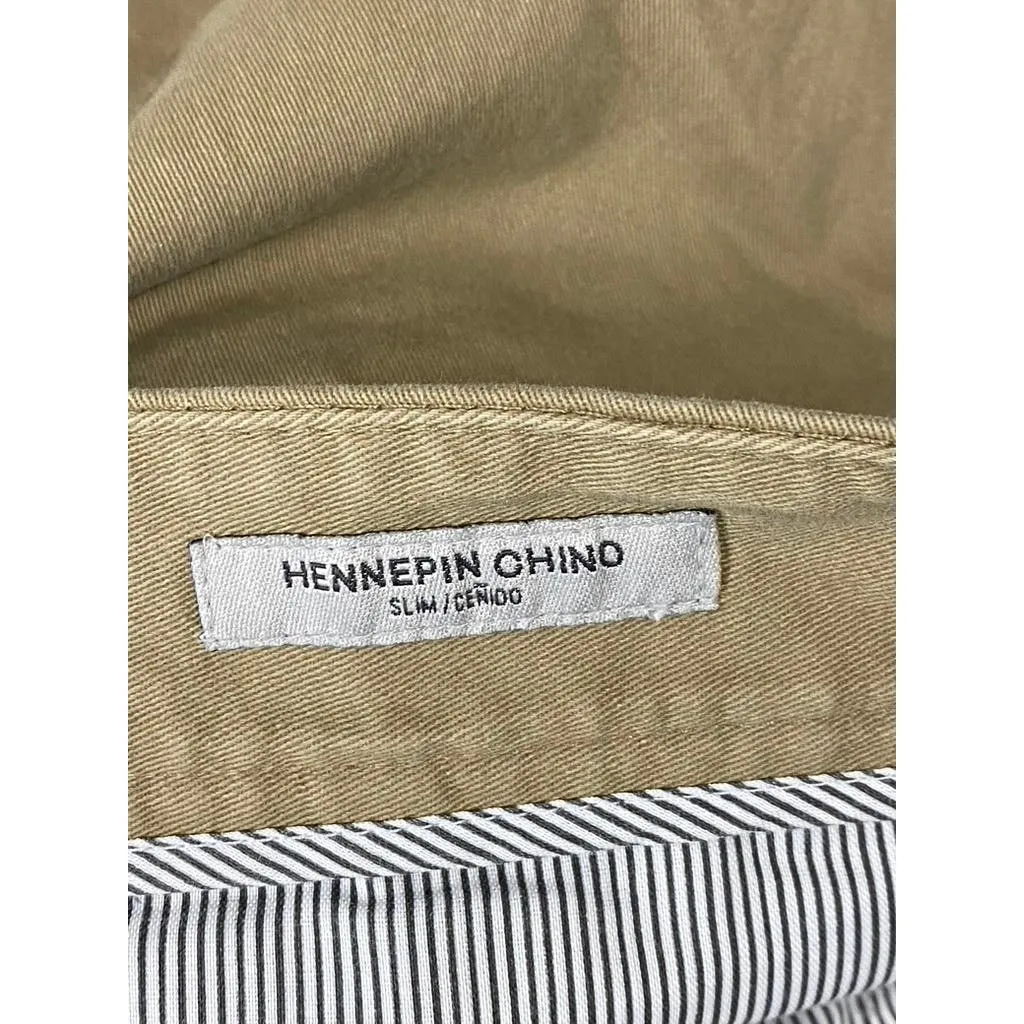 GOODFELLOW & CO Men's Sculptural Tan Hennepin Slim-Fit Chino Pants SZ 32X32