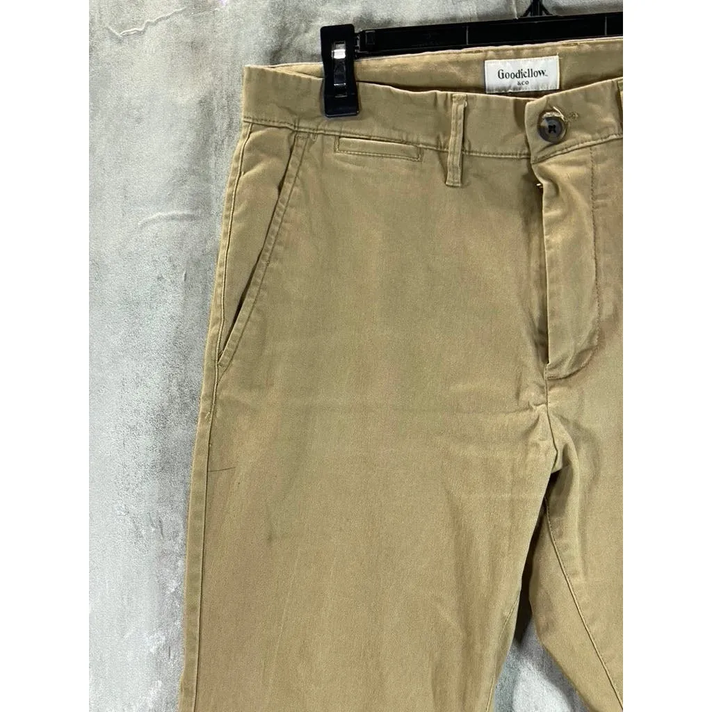GOODFELLOW & CO Men's Sculptural Tan Hennepin Slim-Fit Chino Pants SZ 32X32
