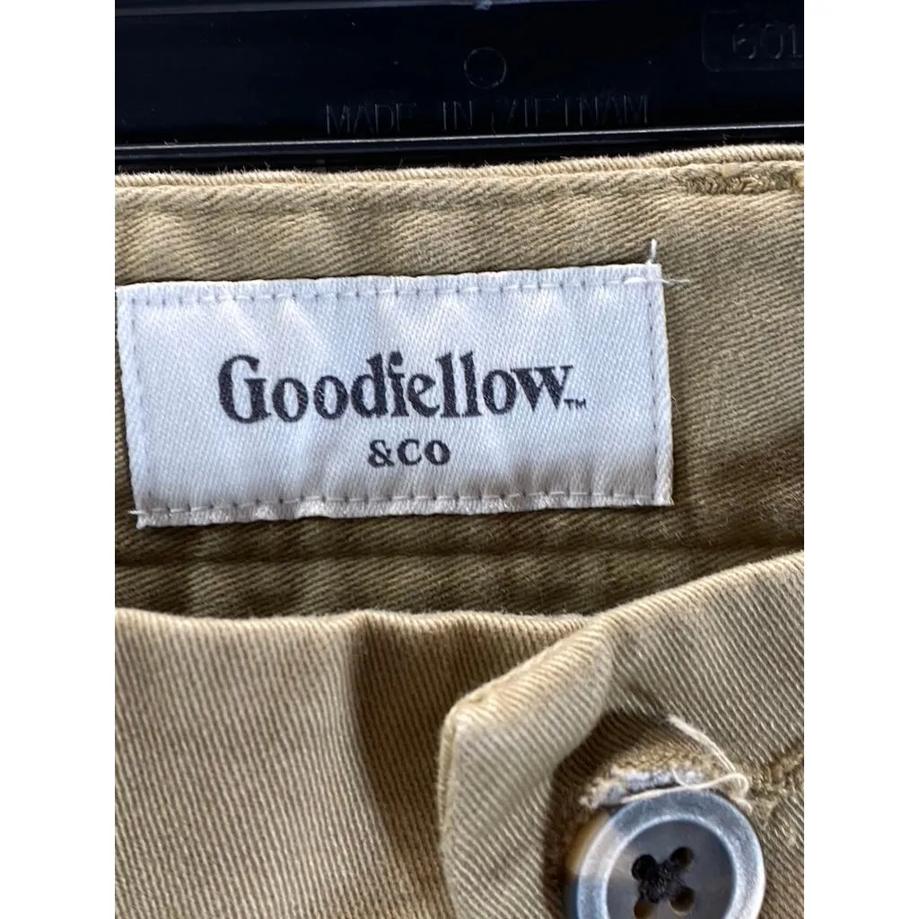 GOODFELLOW & CO Men's Sculptural Tan Hennepin Slim-Fit Chino Pants SZ 32X32