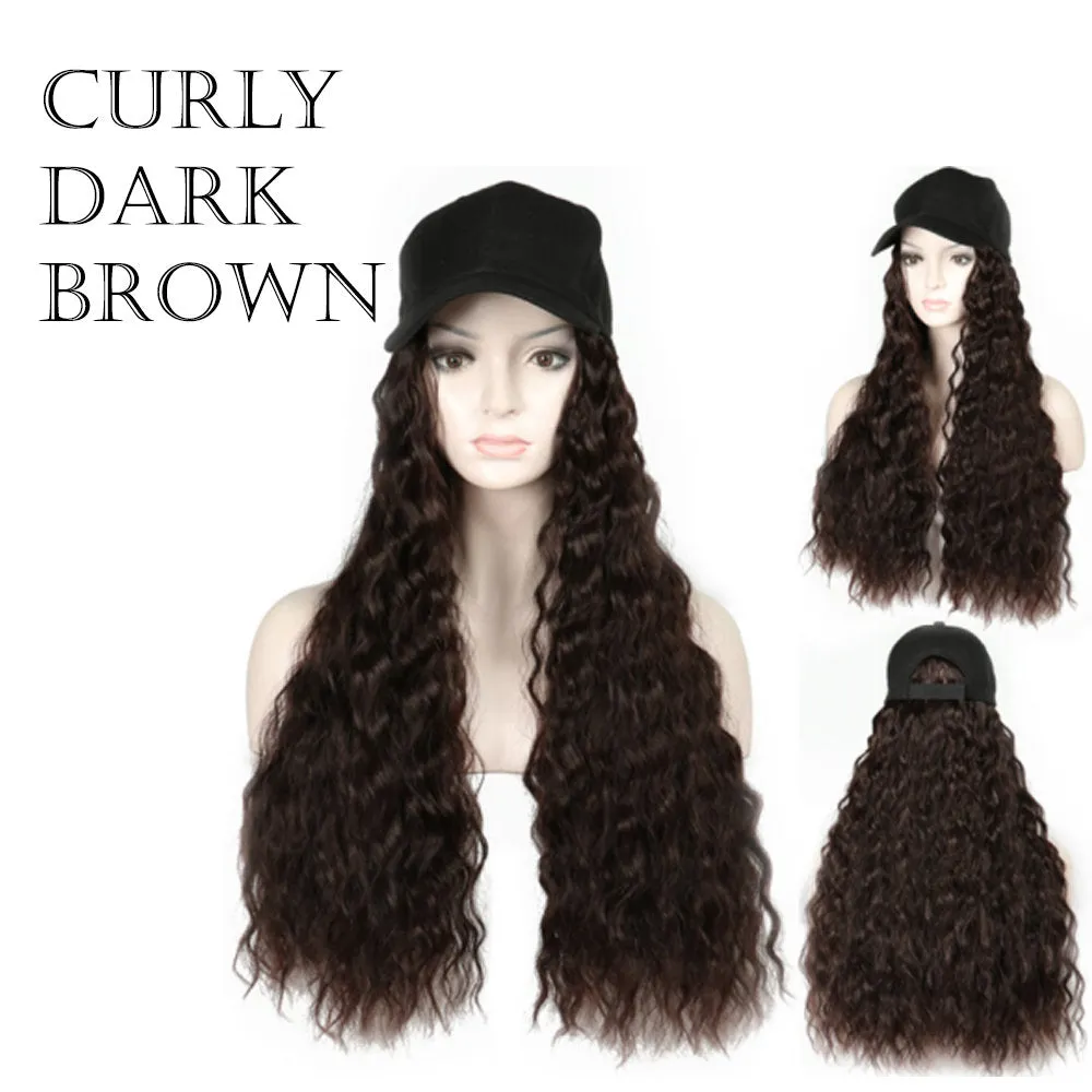 Hat With Hair Attached | Chemo Hat with Hair | Alopecia hair | Hat Wig | Hair Loss Hat With Hair For Cancer Paitients | Long Hair Wig