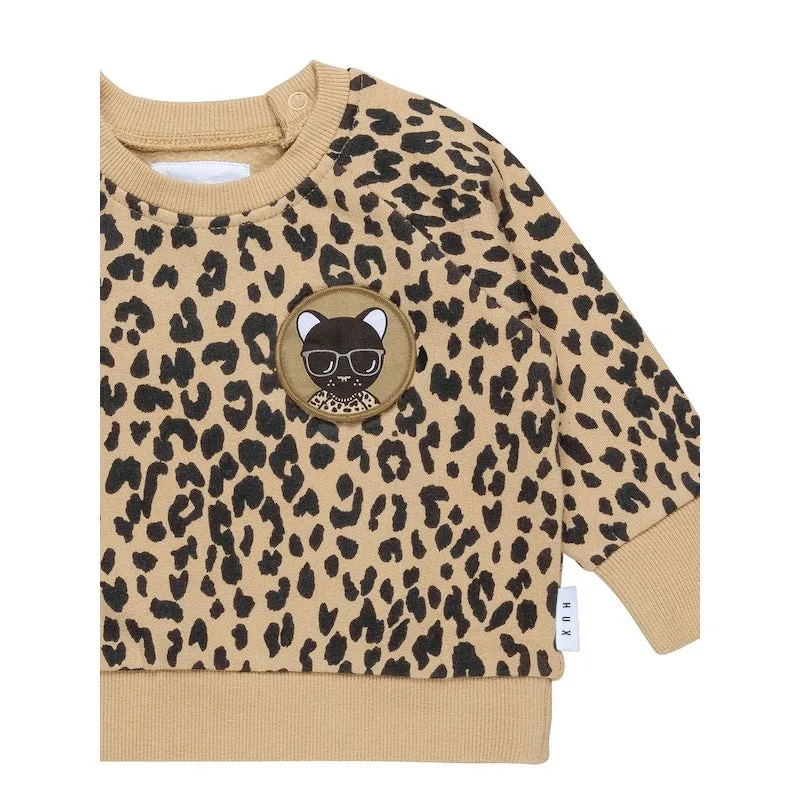 Huxbaby Leopard Patch Sweatshirt Fleece