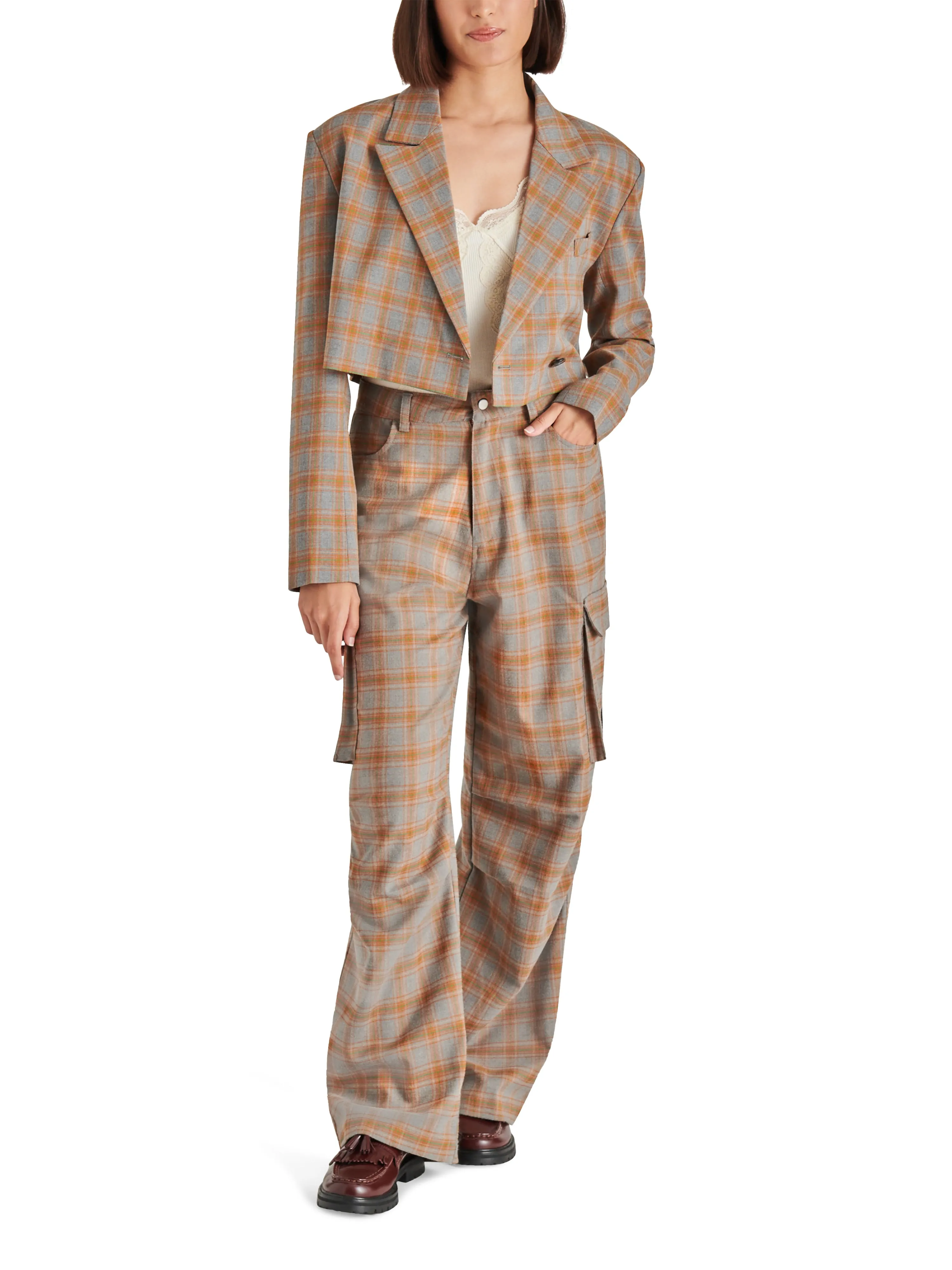 ILARIA PLAID CARGO PANT