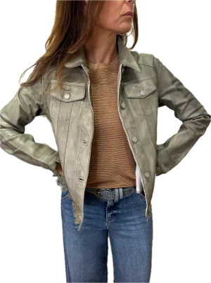 Jakett Alexa Patina Leather Jacket