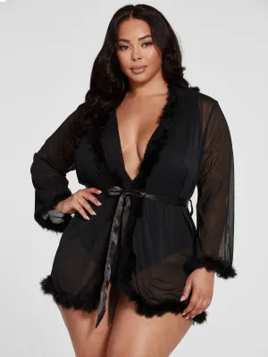 Jayla Faux Fur Trim Robe