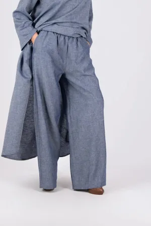 JESIKA JEANS BLUE WIDE LINEN PANTS