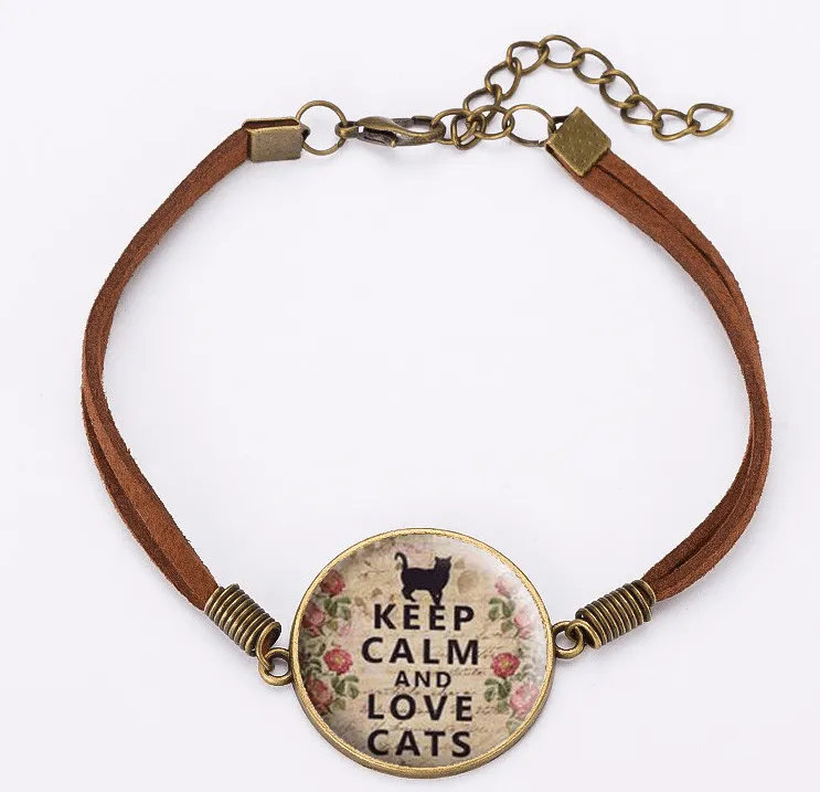 KEEP CALM LOVE CATS BRACELET