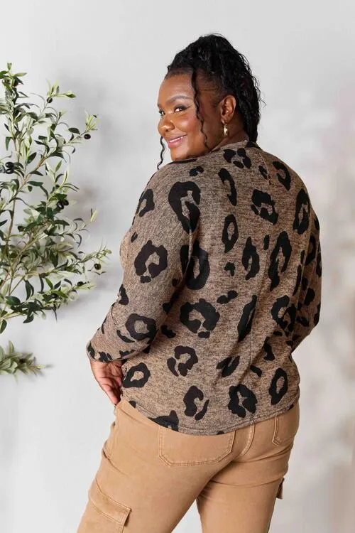 Lanie Leopard V-Neck Top