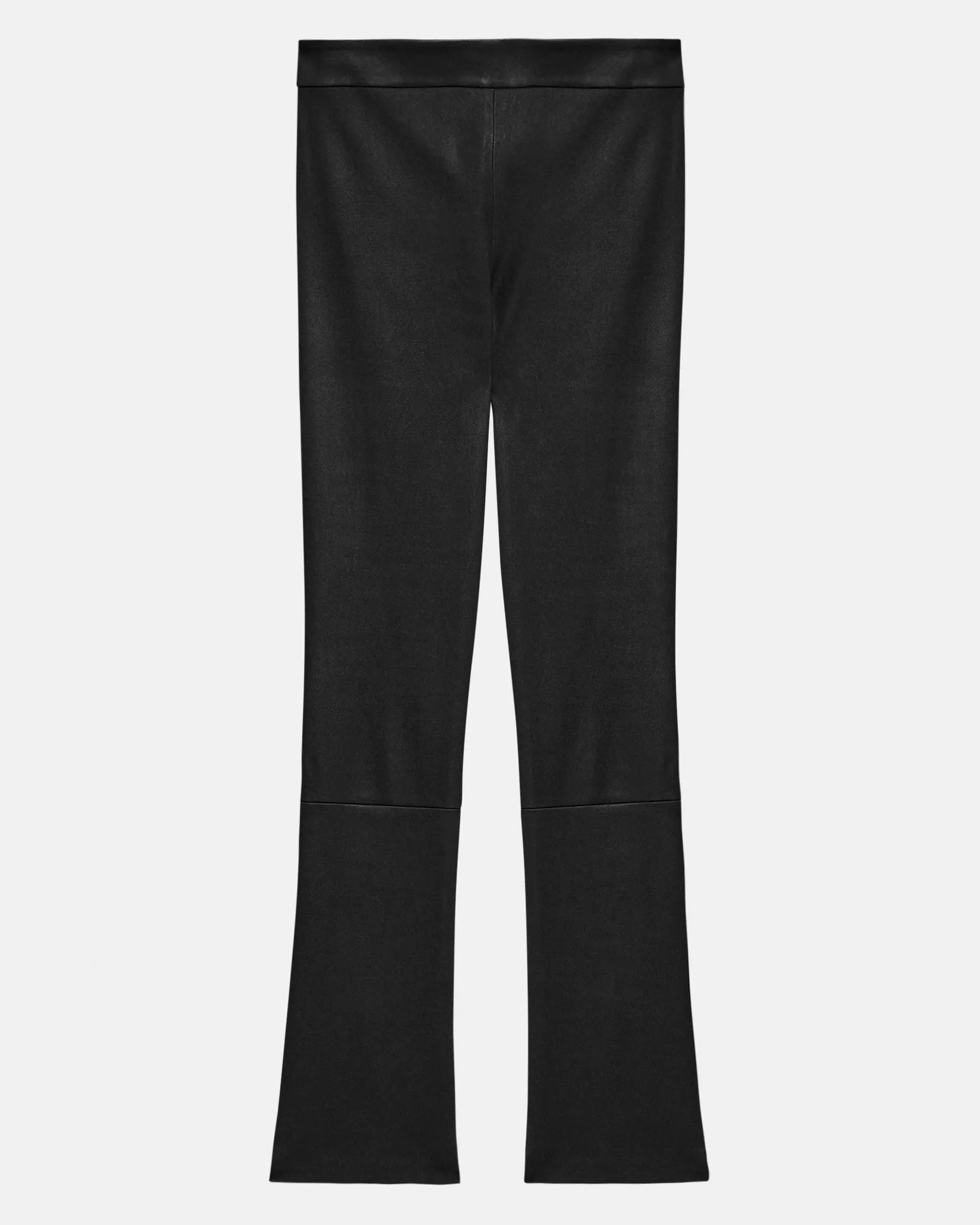 Leather Slim Kick Pant - Black