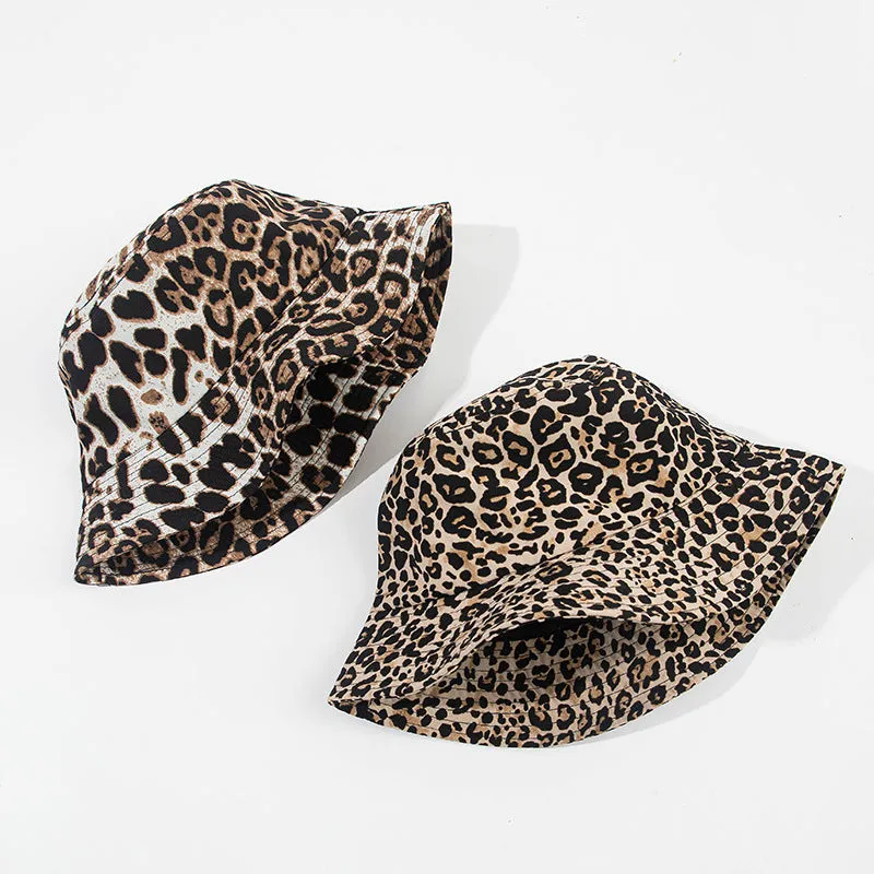 Leopard Fur Hat Leopard Fisherman Hat