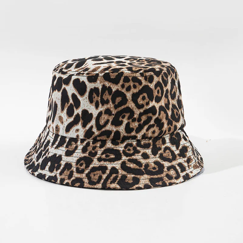 Leopard Fur Hat Leopard Fisherman Hat