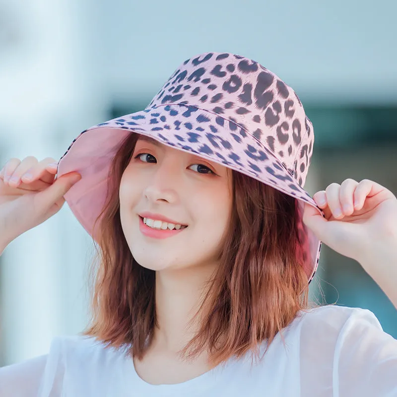 Leopard Fur Hat Retro Bucket Hat Sun Hat