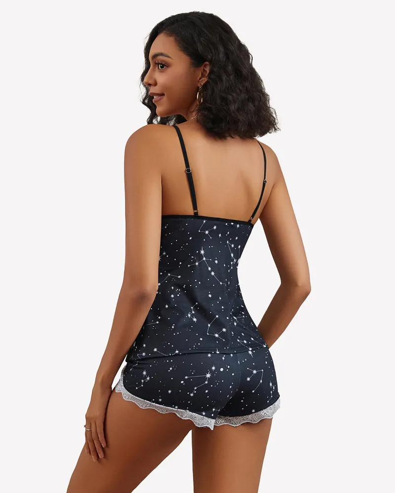 Leopard Pajamas Modal Cami Sleep Set