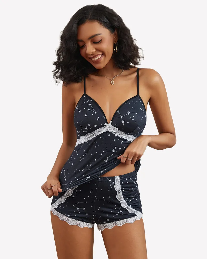 Leopard Pajamas Modal Cami Sleep Set