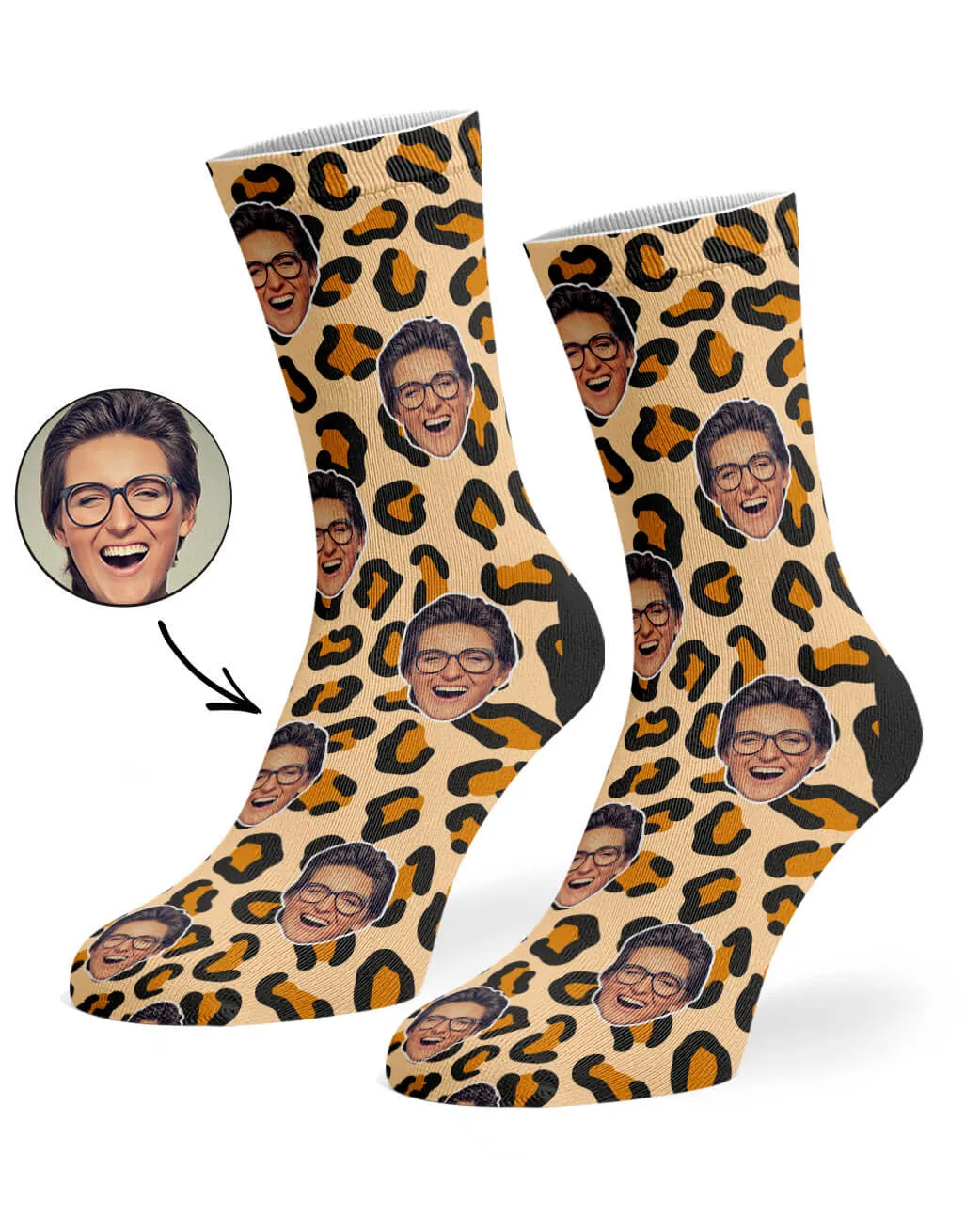 Leopard Print Face Socks