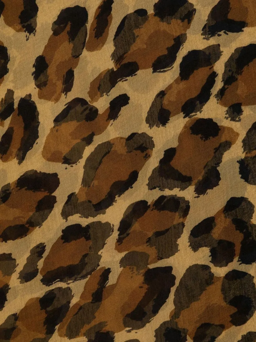 Leopard Print Silk Scarf