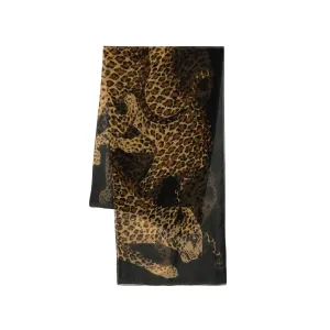 Leopard Print Silk Scarf
