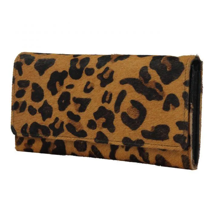 Leopard Print Splitter Wallet