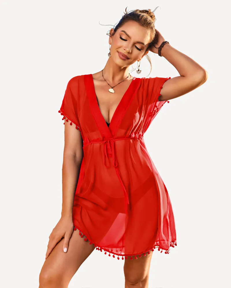 Leopard Print Swimsuit Cover Ups