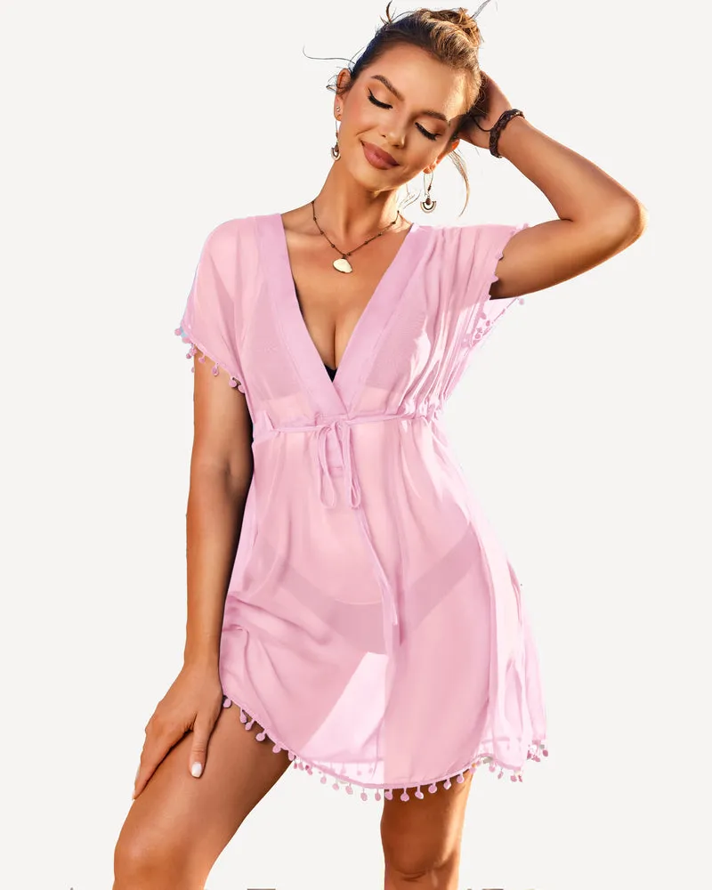 Leopard Print Swimsuit Cover Ups
