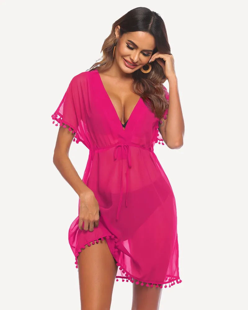 Leopard Print Swimsuit Cover Ups