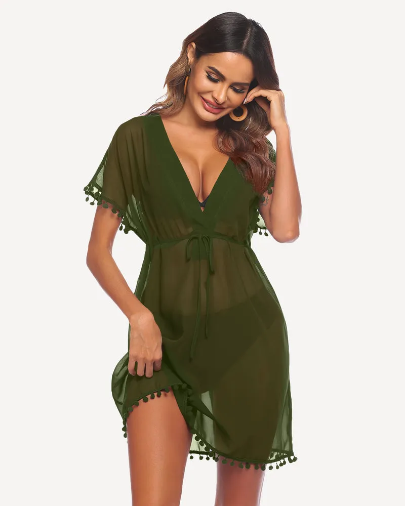 Leopard Print Swimsuit Cover Ups
