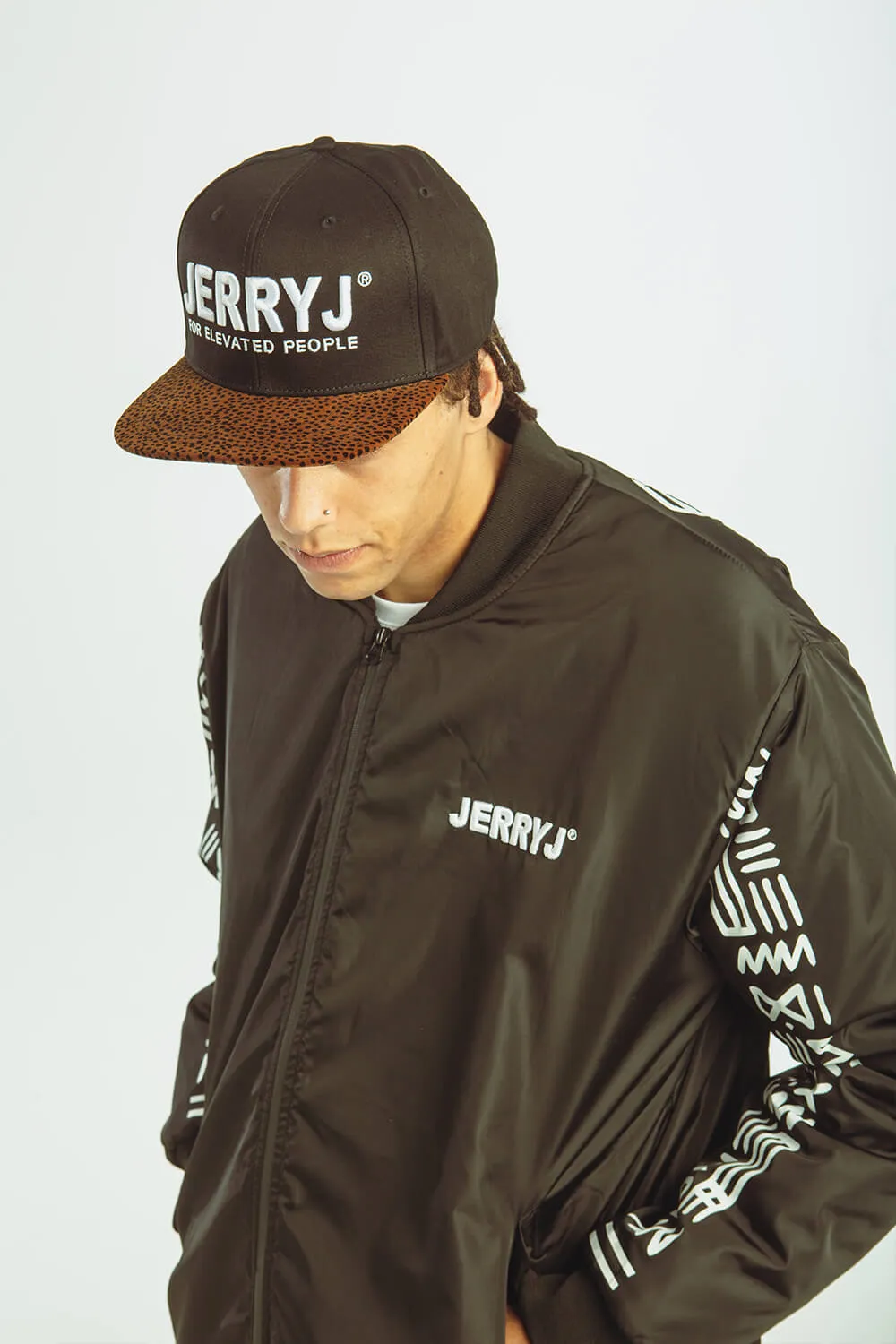 Leopard Print Visor Black Snapback